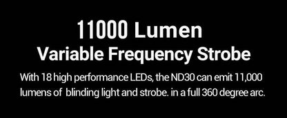 Nextorch ND30 dispositif de distraction tactique rechargeable 11 000 Lumens 130 dB  NYCTALOPE  