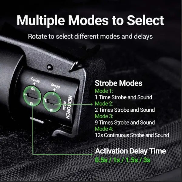 Nextorch ND30 dispositif de distraction tactique rechargeable 11 000 Lumens 130 dB  NYCTALOPE  