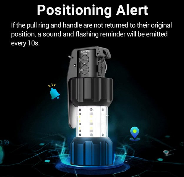 Nextorch ND30B - dispositif de distraction tactique civil rechargeable - 11000Lumens 130 dB - NYCTALOPE