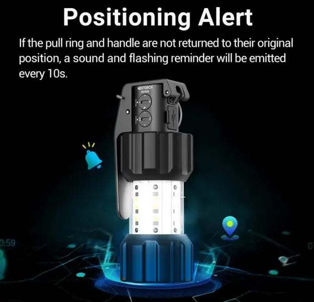 Nextorch ND30B - dispositif de distraction tactique civil rechargeable - 11000Lumens 130 dB - NYCTALOPE