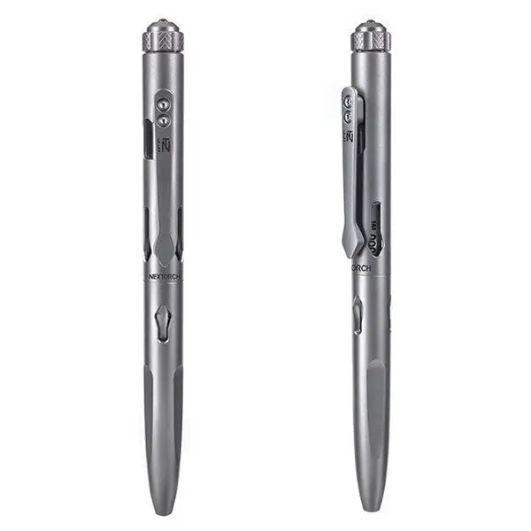 Nextorch NP11 Ti - Stylo tactique de sécurité avec brise vitre - Titane - NYCTALOPE