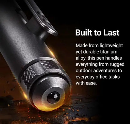 Nextorch NP11 Ti - Stylo tactique de sécurité avec brise vitre - Titane - NYCTALOPE