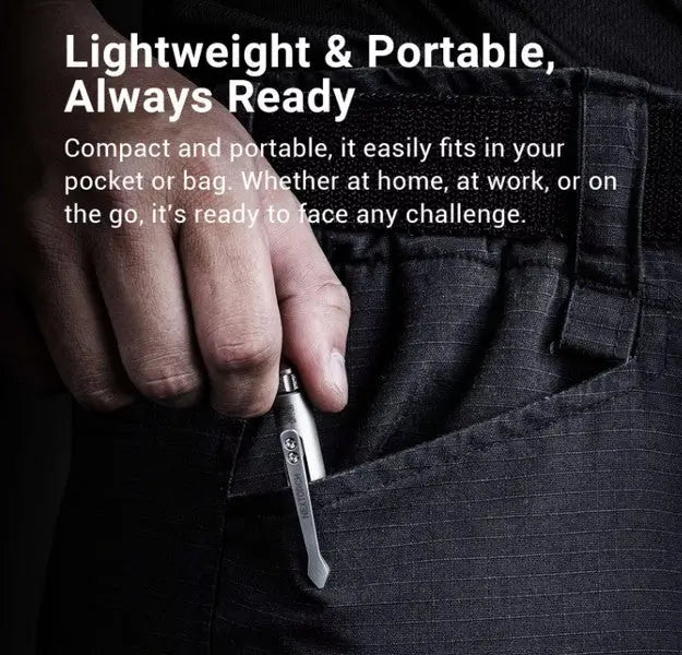 Nextorch NP11 Ti - Stylo tactique de sécurité avec brise vitre - Titane - NYCTALOPE