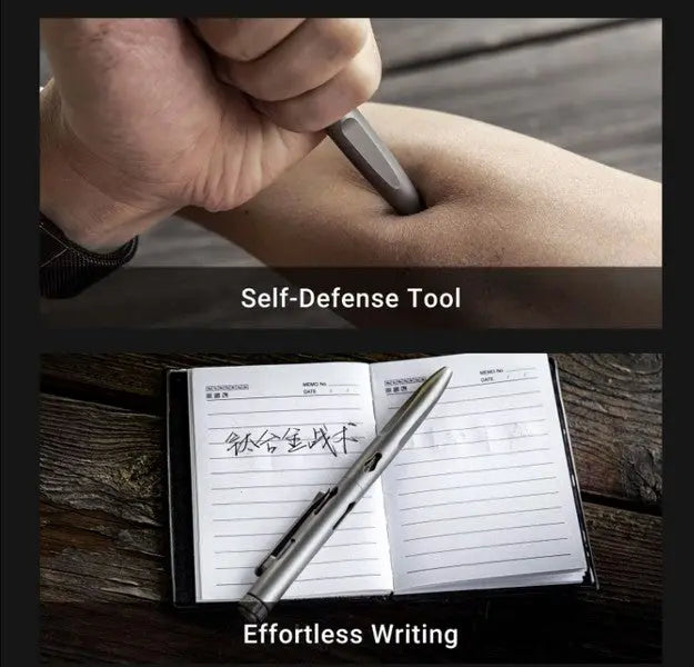 Nextorch NP11 Ti - Stylo tactique de sécurité avec brise vitre - Titane - NYCTALOPE