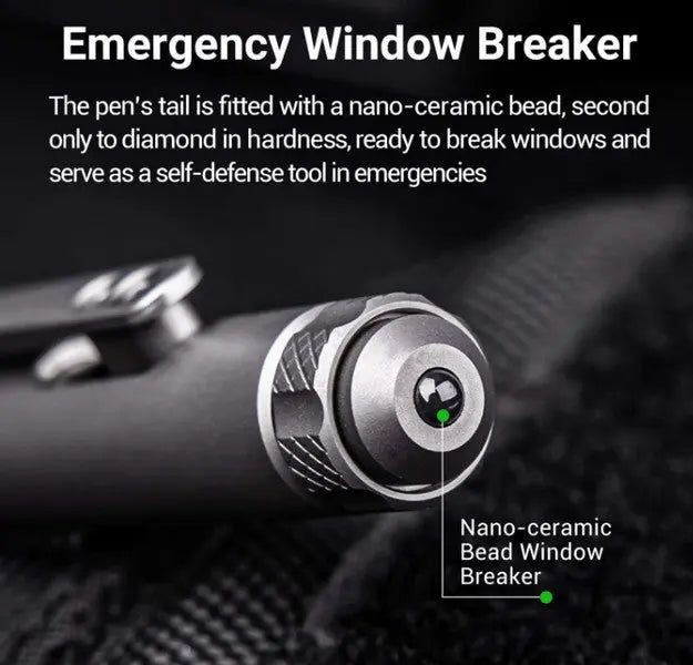 Nextorch NP11 Ti - Stylo tactique de sécurité avec brise vitre - Titane - NYCTALOPE