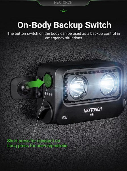 Lampe Tactique Nextorch P21 - 3000 Lumens - phare focalisable pour bouclier balistique  NYCTALOPE  