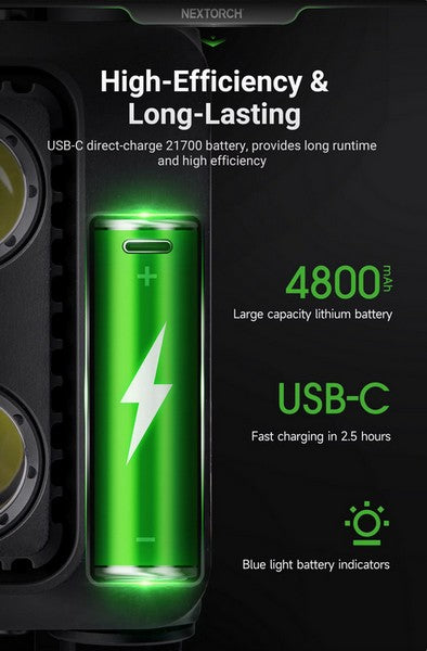 Lampe Tactique Nextorch P21 - 3000 Lumens - phare focalisable pour bouclier balistique  NYCTALOPE  