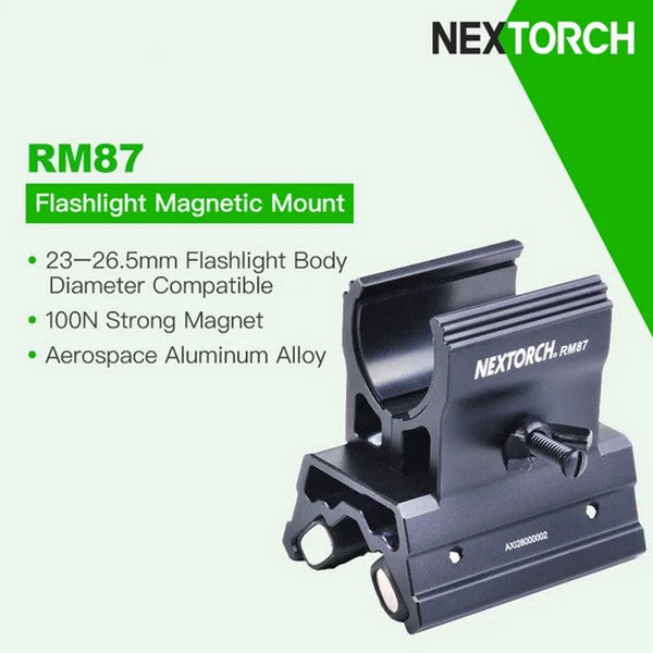 Support magnétique Nextorch RM87 montage rapide sur fusil et arme pour lampe torche