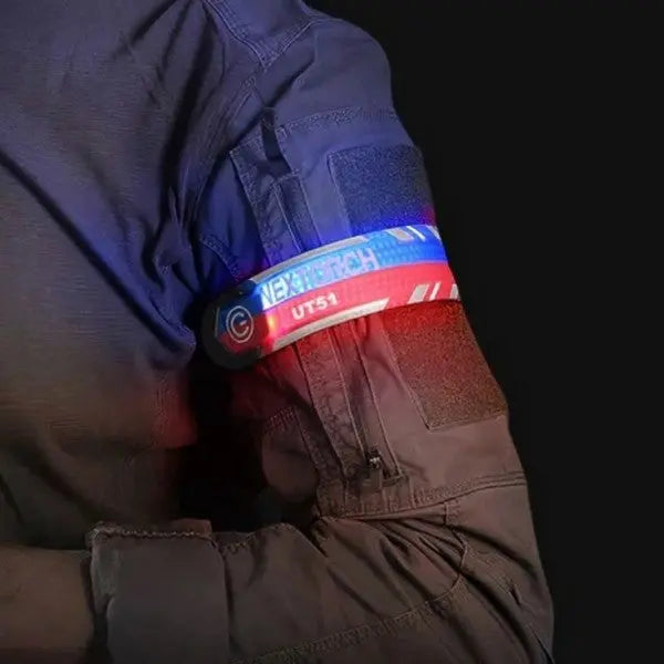 Nextorch UT51 - Bracelet d'avertissement clignotant rouge-bleu - rechargeable USB-C  NYCTALOPE  