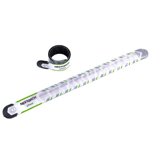 Nextorch UT51C - Bracelet d'avertissement orange vert bleu clignotant - rechargeable USB-C - NYCTALOPE