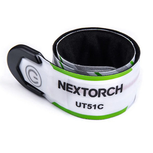 Nextorch UT51C - Bracelet d'avertissement orange vert bleu clignotant - rechargeable USB-C - NYCTALOPE