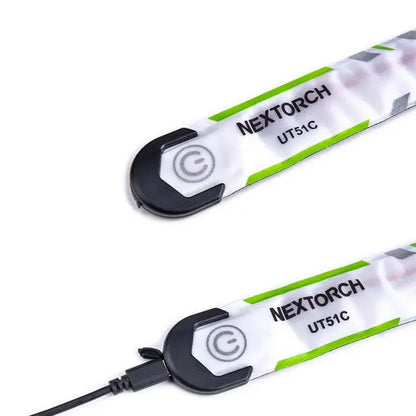 Nextorch UT51C - Bracelet d'avertissement orange vert bleu clignotant - rechargeable USB-C - NYCTALOPE