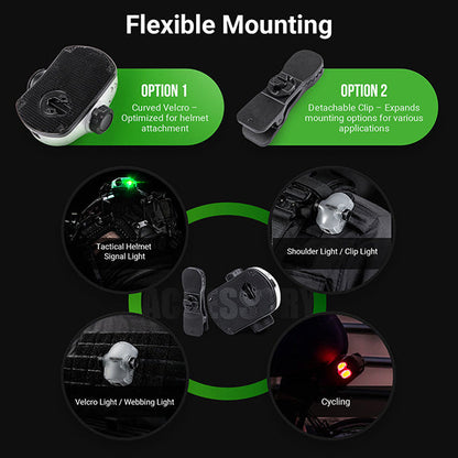 Nextorch UT61 - Feu de signalisation pour casque tactique - rechargeable USB-C  NYCTALOPE  