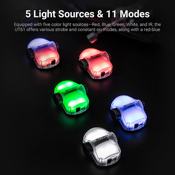 Nextorch UT61 - Feu de signalisation pour casque tactique - rechargeable USB-C  NYCTALOPE  