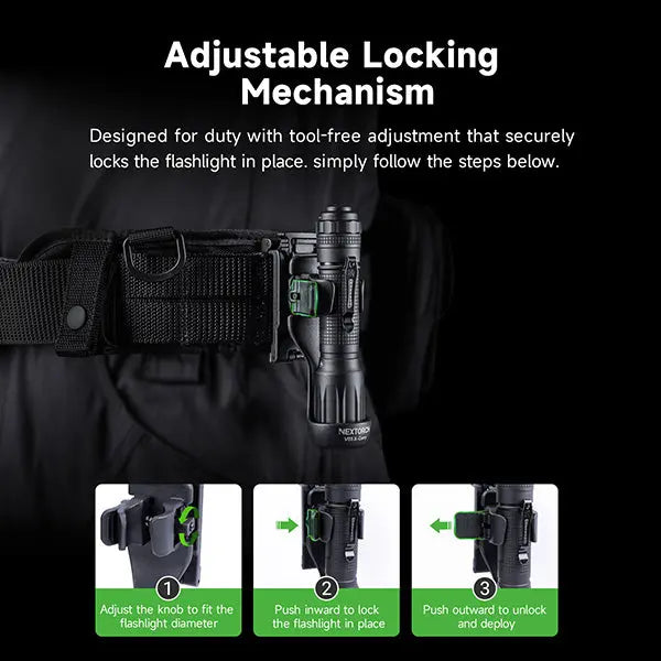 Nextorch V55/V55L Holster Tactique libération rapide - Système NQD - Compatible MOLLE  NYCTALOPE  