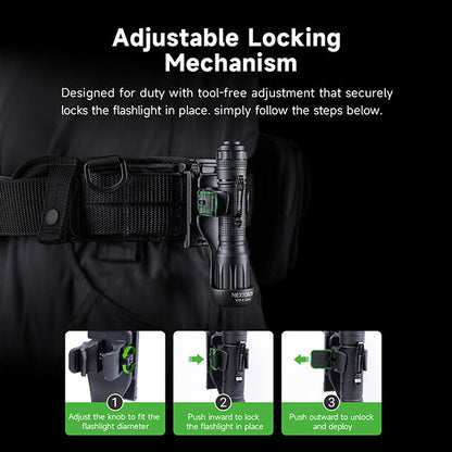 Nextorch V55/V55L Holster Tactique libération rapide - Système NQD - Compatible MOLLE  NYCTALOPE  