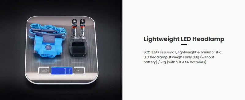 Nextorch ecoStar - lampe frontale ou lampe à clip ultra légère - 48 Lumens  NYCTALOPE  
