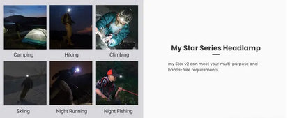 Nextorch myStar V2.0 - 760 Lumens - lampe frontale rechargeable Focusable  NYCTALOPE  