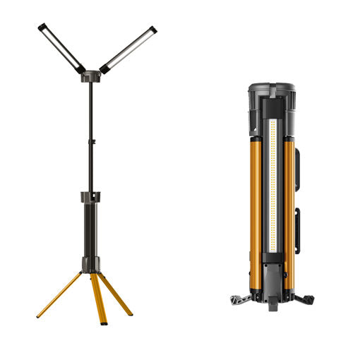 Lampe de travail Nightsearcher Tower Pro 10K 10000 Lumens - Hybride batterie/secteur - Trépied extensible