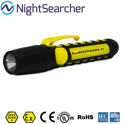 Lampe stylo Nightsearcher SIGMA PL 67 Lumens - ATEX Zone 0 - Utilise 2 x AAA (alcalines) NightSearcher