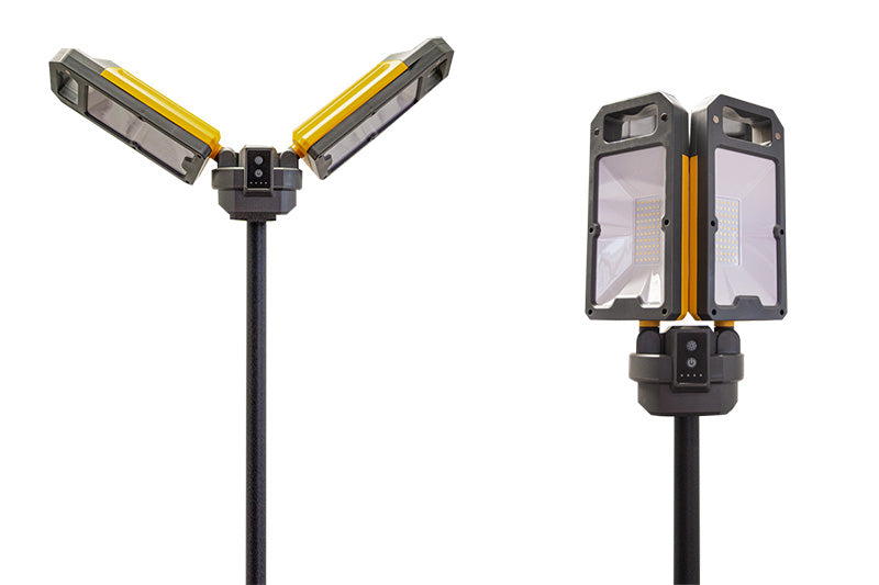 Lampe de travail Nightsearcher Tower Pro 5K 5000 Lumens - Hybride batterie/secteur - Trépied extensible - NYCTALOPE