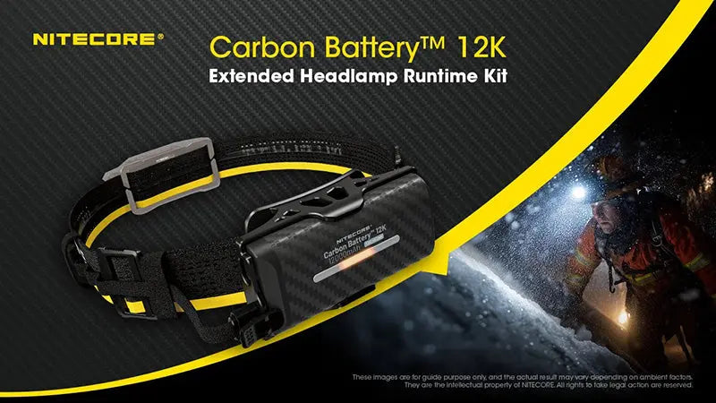 Nitecore 12K 12000mAh Kit Batterie Externe Carbone - Compatible NU45 / NU53 / HC65UHE  NYCTALOPE  