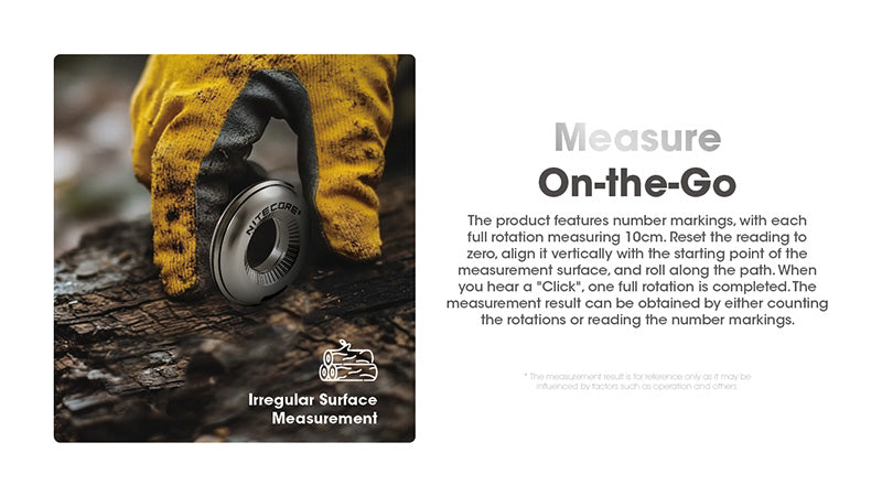 Anneau de Mesure Nitecore HALO 10 - Conception Titane - Précision 10cm - Mesure Surfaces Irrégulières - Ultra Compact - NYCTALOPE