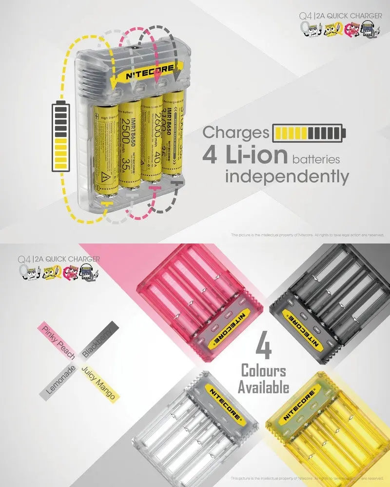 Nitecore Chargeur Q4  NYCTALOPE  