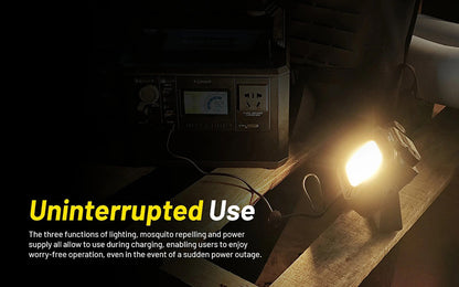 Lampe de Travail Nitecore NWL30 3000 Lumens - 3 en 1 - Anti-moustique - Powerbank - Orientable 360°  - Rechargeable USB-C