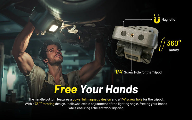 Lampe de Travail Nitecore NWL30 3000 Lumens - 3 en 1 - Anti-moustique - Powerbank - Orientable 360°  - Rechargeable USB-C