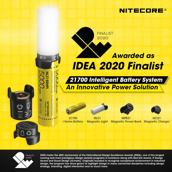 Système Intelligent Nitecore 21700SET – 5000mAh Power Bank + Lanterne