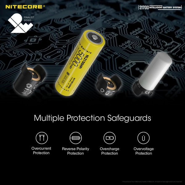 Système Intelligent Nitecore 21700SET – 5000mAh Power Bank + Lanterne - NYCTALOPE