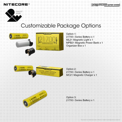 Système Intelligent Nitecore 21700SET – 5000mAh Power Bank + Lanterne - NYCTALOPE