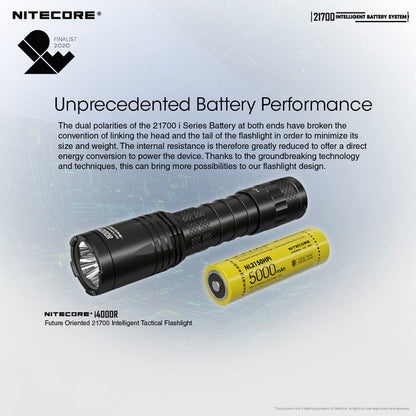 Système Intelligent Nitecore 21700SET – 5000mAh Power Bank + Lanterne - NYCTALOPE