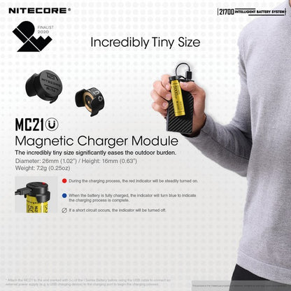 Système Intelligent Nitecore 21700SET – 5000mAh Power Bank + Lanterne - NYCTALOPE