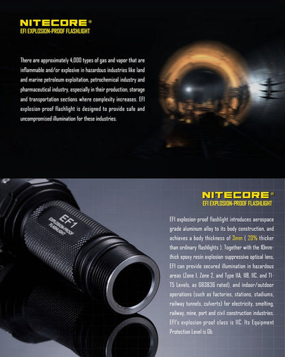 Lampe Torche Nitecore EF1 – 830 Lumens  NYCTALOPE  