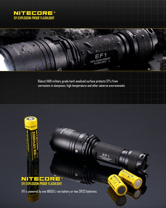 Lampe Torche Nitecore EF1 – 830 Lumens  NYCTALOPE  