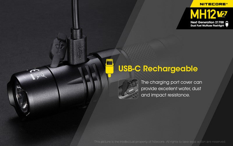 Lampe Torche Nitecore MH12 V2 – 1200 Lumens Nitecore