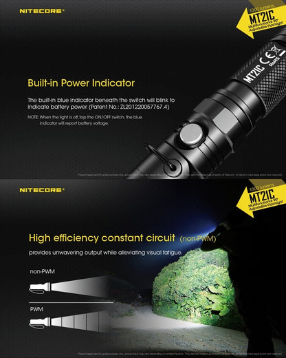 Lampe Torche Nitecore MT21C – 1000 Lumens - NYCTALOPE