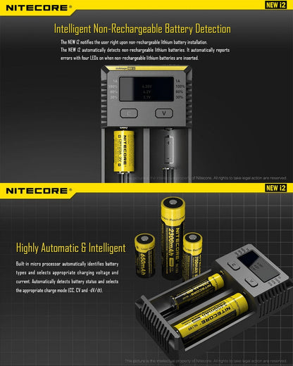 Chargeur Intellicharger Nitecore NEW I2  NYCTALOPE  