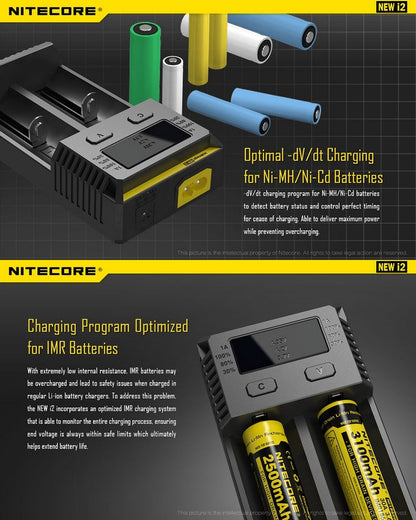 Chargeur Intellicharger Nitecore NEW I2  NYCTALOPE  