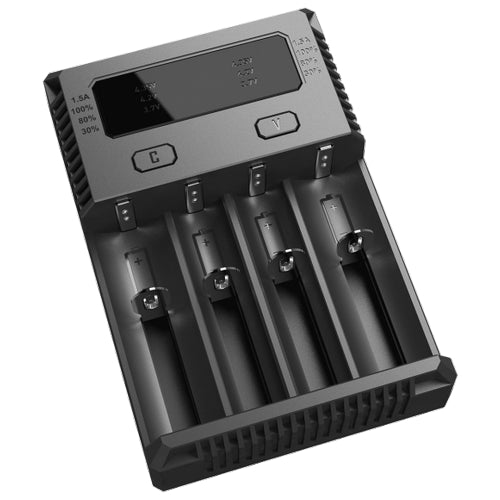 Chargeur Nitecore NEW i4 pour batterie Li-ion, IMR, LiFePO4, Ni-MH et Ni-Cd  NYCTALOPE  