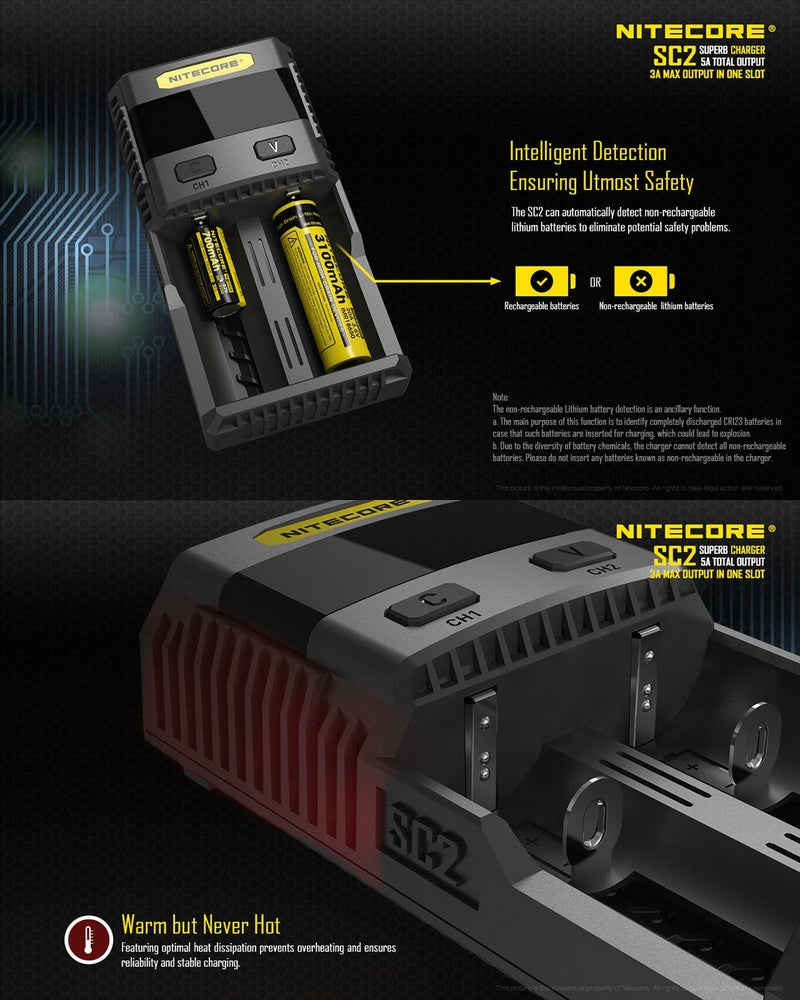 Nitecore Superb Charger SC2  NYCTALOPE  
