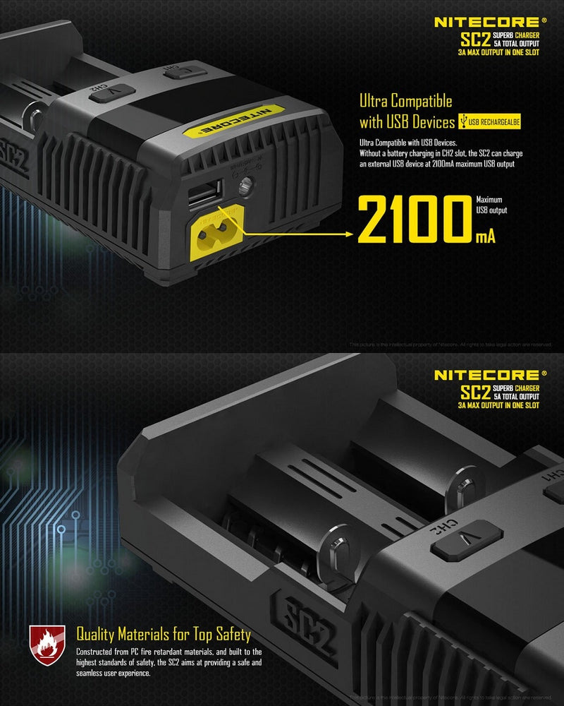 Nitecore Superb Charger SC2  NYCTALOPE  