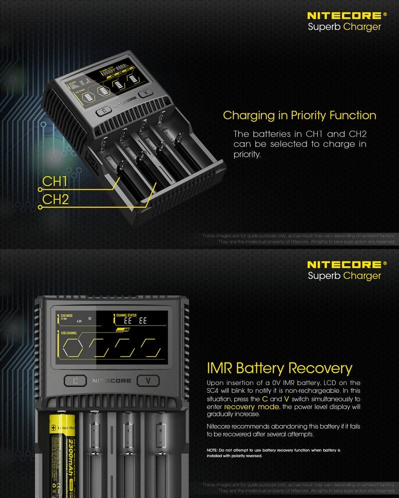 Nitecore Superb Charger SC4  NYCTALOPE  
