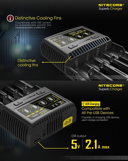 Nitecore Superb Charger SC4  NYCTALOPE  