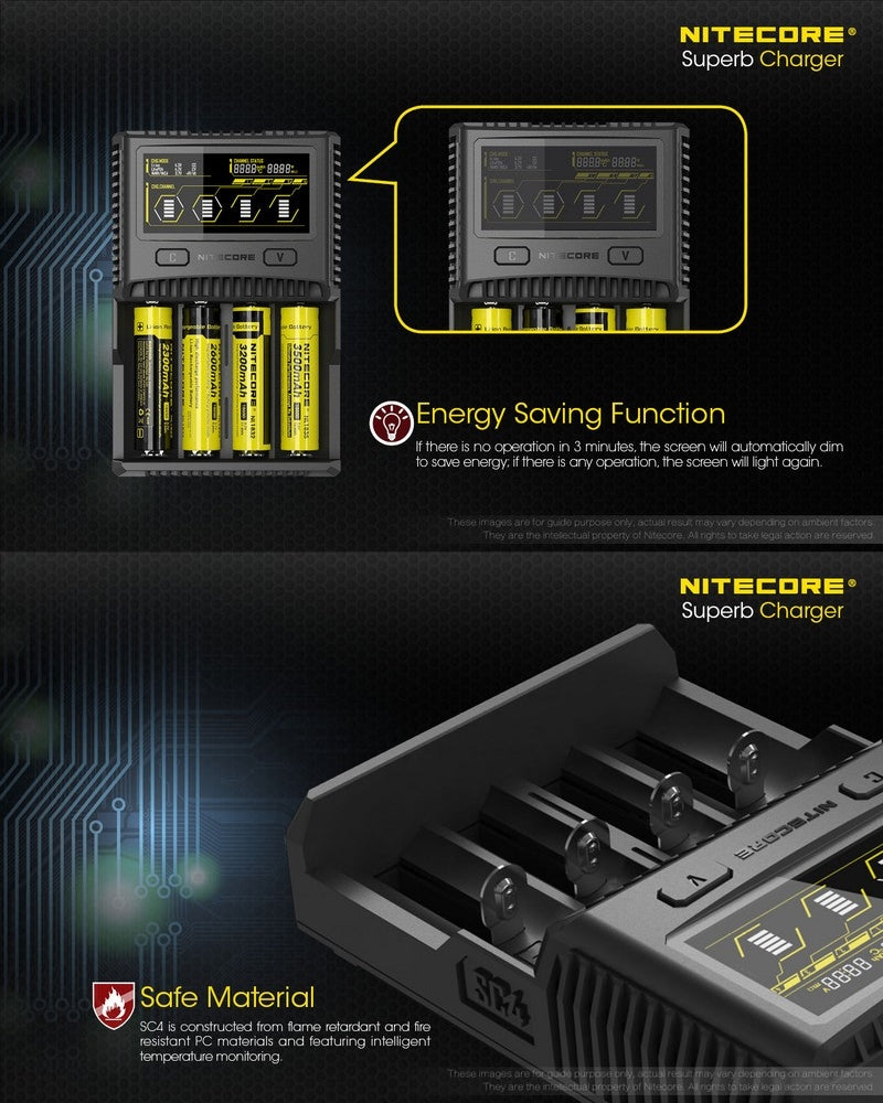 Nitecore Superb Charger SC4  NYCTALOPE  