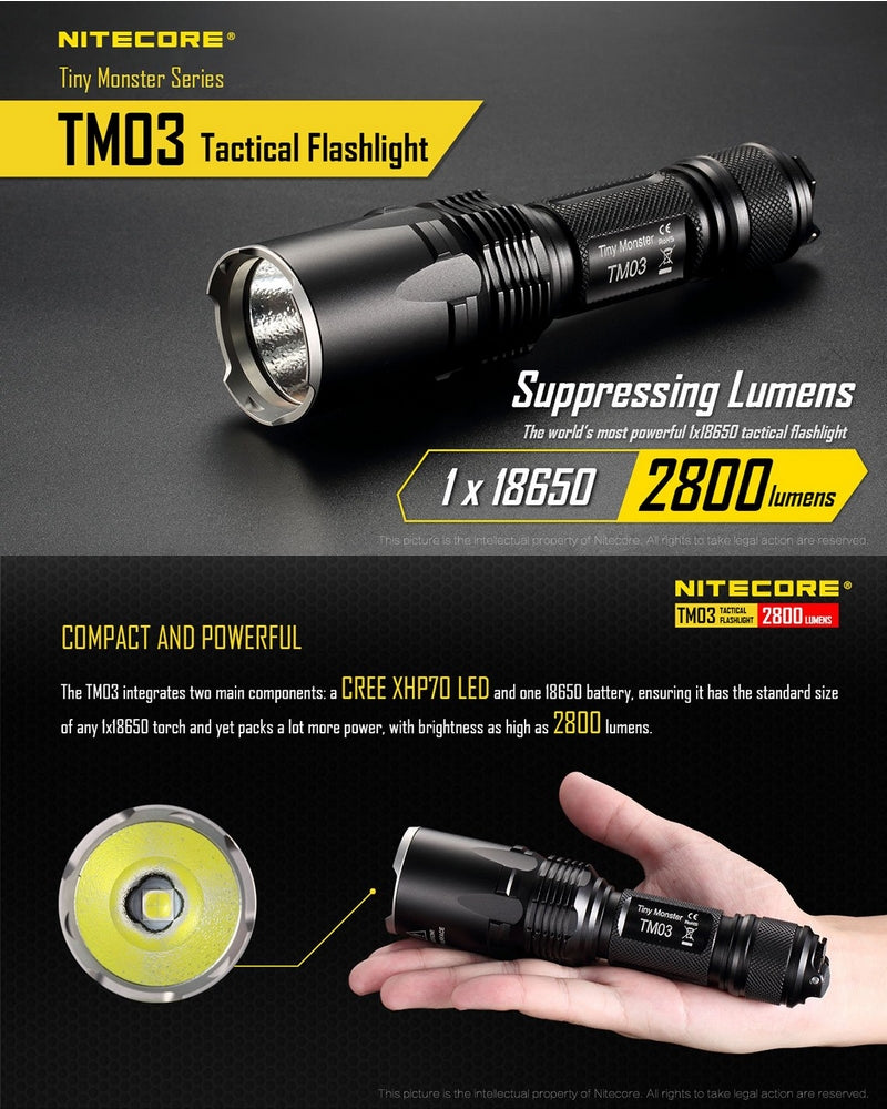 Lampe Torche Nitecore TM03 – 2800 Lumens Nitecore