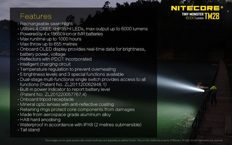 Lampe Torche Nitecore TM28 – 6000 Lumens Nitecore
