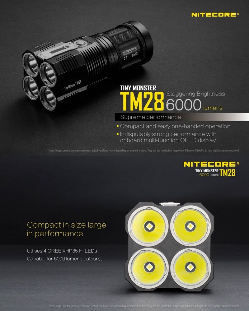 Lampe Torche Nitecore TM28 – 6000 Lumens Nitecore